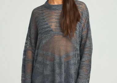See-through γυναικείο πλεκτό - FUNKY BUDDHA - 
