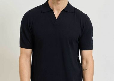 Seinse ανδρική μπλούζα πόλο με open-collar Regular Fit - ME3187SS 126 Σκούρο Μπλε - SEINSE - 