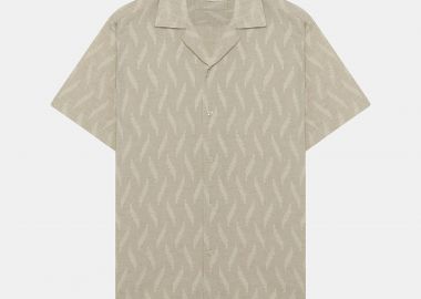 Seinse ανδρικό κοντομάνικο πουκάμισο με print Relaxed Fit - CE1126SS 126 Μπεζ - SEINSE - 