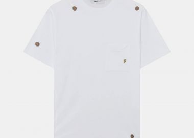 Seinse ανδρικό T-shirt με τσέπη και κεντήματα Relaxed Fit - TE3314SS 126 Λευκό - SEINSE - 