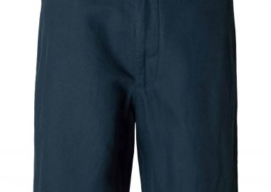 Selected ανδρική βερμούδα chino με λινό Regular Fit - 16096753 Μπλε Σκούρο - SELECTED - 