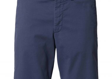 Selected ανδρική βερμούδα μονόχρωμη Slim Fit - 16092329 Μπλε Σκούρο - SELECTED - 