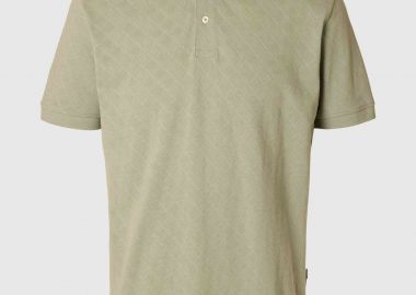 Selected ανδρική μπλούζα πόλο μονόχρωμη Regular Fit - 16096767 Πράσινο Μέντας - SELECTED - 