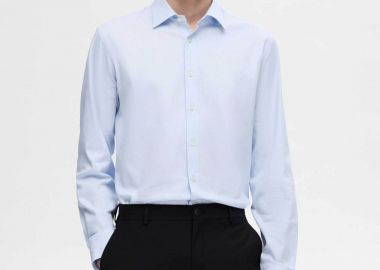 Selected ανδρικό πουκάμισο Slim Fit - 16092939 Λευκό - SELECTED - 