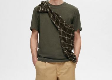 Selected Aspen Ανδρικό Κοντομάνικο T-Shirt 16092508 Λαδί - Selected - 