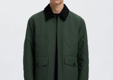 Selected Carlos Ανδρικό Padded Quilted Jacket 16099913 Χακί - Selected - 