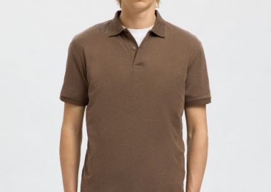 Selected Fave Ανδρικό Κοντομάνικο Polo 16099994 Καφέ - Selected - 