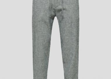 SELECTED HOMME Ανδρικό Γκρι Blend Tapered Trousers - SELECTED HOMME - 