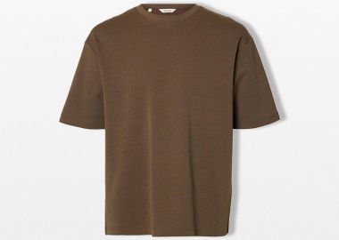 SELECTED HOMME Ανδρικό Καφέ Loose Fit T-Shirt - SELECTED HOMME - 