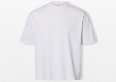 SELECTED HOMME Ανδρικό Λευκό Crewneck T-Shirt - SELECTED HOMME - 