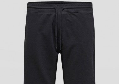 SELECTED HOMME Ανδρικό Μαύρο Black Basic Sport Shorts - SELECTED HOMME - 