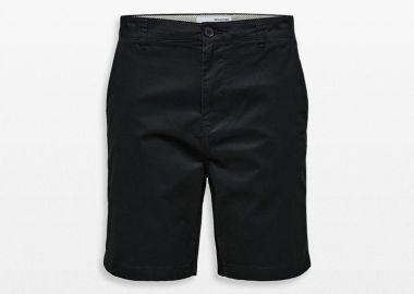 SELECTED HOMME Ανδρικό Μαύρο Comfort Fit Shorts - SELECTED HOMME - 