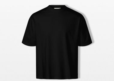 SELECTED HOMME Ανδρικό Μαύρο Crewneck T-Shirt - SELECTED HOMME - 