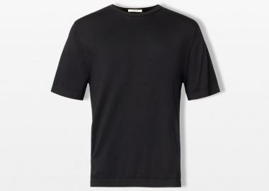 SELECTED HOMME Ανδρικό Μαύρο Knitted T-Shirt - SELECTED HOMME - 