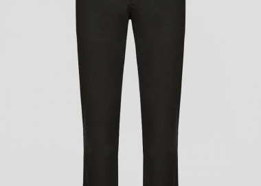 SELECTED HOMME Ανδρικό Μαύρο Linen Black Straight Fit Trousers - SELECTED HOMME - 