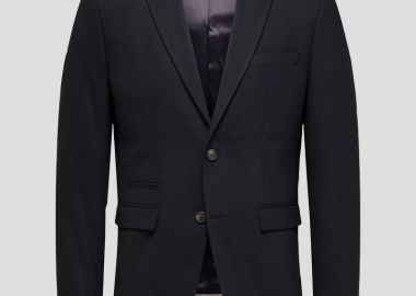 SELECTED HOMME Ανδρικό Μαύρο Selected Homme Woven Blazer - SELECTED HOMME - 