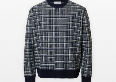 SELECTED HOMME Ανδρικό Μαύρο Wool Blend Crewneck Jumper - SELECTED HOMME - 