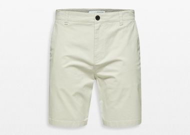 SELECTED HOMME Ανδρικό Μπεζ Comfort Fit Shorts - SELECTED HOMME - 
