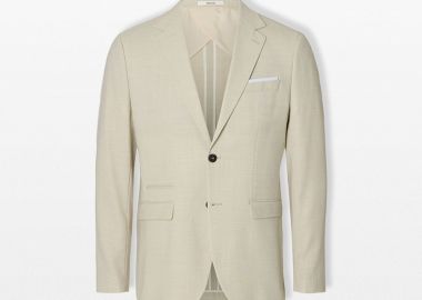 SELECTED HOMME Ανδρικό Μπεζ Single Breasted Blazer - SELECTED HOMME - 