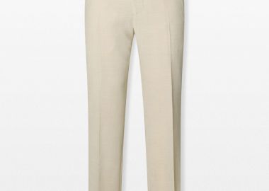 SELECTED HOMME Ανδρικό Μπεζ Slim Fit Suit Trousers - SELECTED HOMME - 