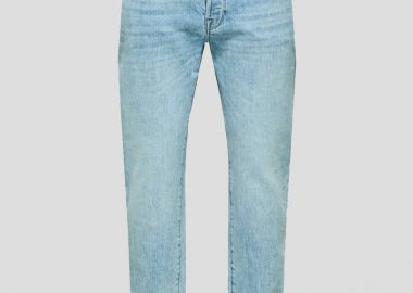 SELECTED HOMME Ανδρικό Μπλε Faded Slim Jeans - SELECTED HOMME - 