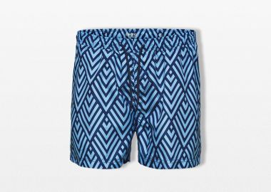SELECTED HOMME Ανδρικό Μπλε Insignia Blue Swim Shorts - SELECTED HOMME - 
