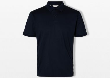 SELECTED HOMME Ανδρικό Μπλε Polo Shirt - SELECTED HOMME - 