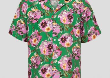 SELECTED HOMME Ανδρικό Πολύχρωμο Floral Short-Sleeved Liberty Print Shirt - SELECTED HOMME - 