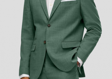 SELECTED HOMME Ανδρικό Πράσινο Slim Fit Single-Breasted Blazer - SELECTED HOMME - 