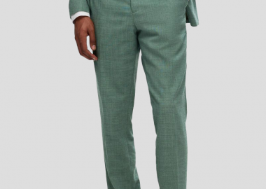 SELECTED HOMME Ανδρικό Πράσινο Slim Fit Suit Trousers - SELECTED HOMME - 