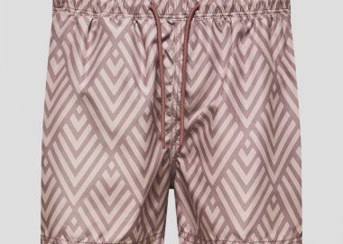 SELECTED HOMME Ανδρικό Ροζ Twilight Mauve Swim Shorts - SELECTED HOMME - 