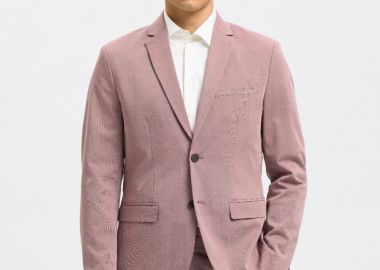 Selected Liam Ανδρικό Slim Fit Blazer 16097080 Ρόζ - Selected - 