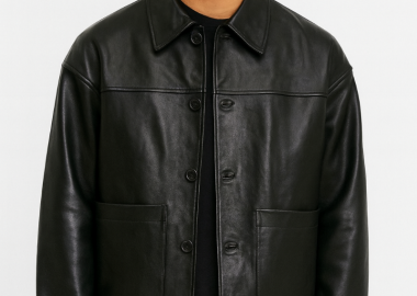 Selected Marc Ανδρικό Leather Jacket 16100985 Μαύρο - Selected - 