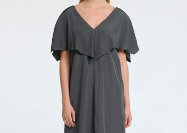 Selected Sandra Γυναικείο Mini Viscose Φόρεμα 16098438 Σκούρο Γκρί - Selected - 