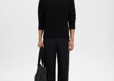 Selected Tom Ανδρικό Structure Rollneck Πλεκτό 16099209 Μαύρο - Selected - 