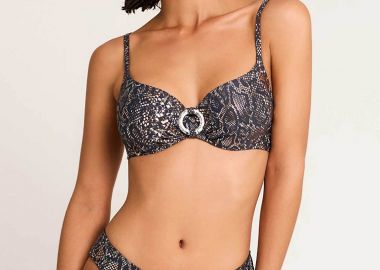 Selmark γυναικείο μαγιό μπικίνι σλιπ με all-over print - SELM-BO502-126 Μαύρο - SELMARK - 
