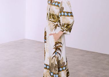 Σεμιζιέ εμπριμέ με ζώνη SQ7948.8772+2 - Celestino - 