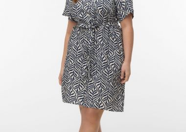 Σεμιζιέ Φόρεμα Εμπριμέ Γεωμετρικό με Ζώνη VERO MODA -  - 