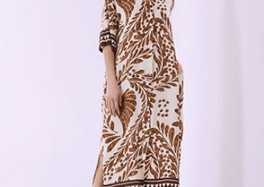 Σεμιζιέ φόρεμα εμπριμέ με τσέπες SQ7948.8077+2 - Celestino - 