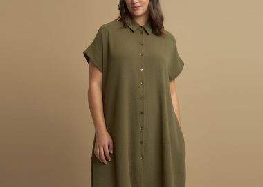 Σεμιζιέ φόρεμα κρεπ airwashed - MAT FASHION - 