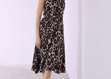 Σεμιζιέ φόρεμα λεοπάρ SQ7949.8201+1 - Celestino - 