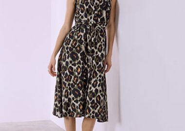 Σεμιζιέ φόρεμα λεοπάρ SQ7949.8201+3 - Celestino - 