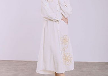 Σεμιζιέ φόρεμα με ανάγλυφα λουλούδια SQ7948.8956+2 - Celestino - 