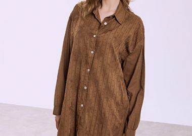 Σεμιζιέ φόρεμα με ανάγλυφο πουά SQ7751.8723+1 - Celestino - 