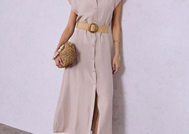 Σεμιζιέ φόρεμα με βισκόζη SQ9844.8816+6 - Celestino - 