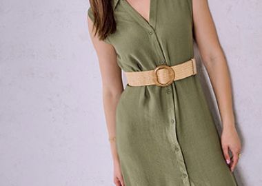 Σεμιζιέ φόρεμα με βισκόζη SQ9844.8823+5 - Celestino - 