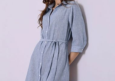 Σεμιζιέ φόρεμα με μεταλλιζέ ρίγες SQ7614.8861+1 - Celestino - 