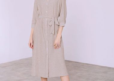 Σεμιζιέ φόρεμα με μεταλλιζέ ρίγες SQ7614.8861+2 - Celestino - 