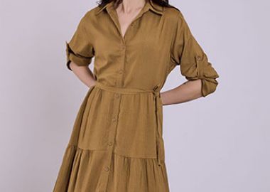 Σεμιζιέ φόρεμα μονόχρωμο SQ1755.8817+2 - Celestino - 