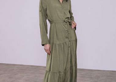 Σεμιζιέ φόρεμα μονόχρωμο SQ1755.8817+5 - Celestino - 